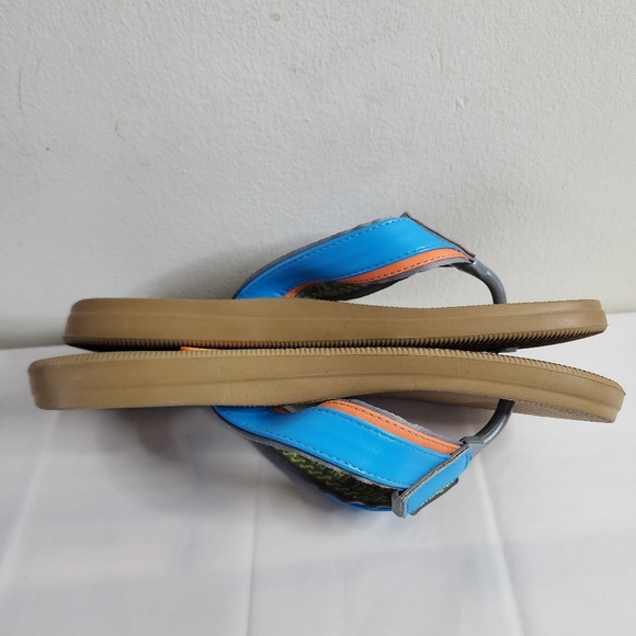 HAVAIANAS Urban Tech Blue Orange Flip Flop Sandals Men's 9/10 - Picture 5 of 7